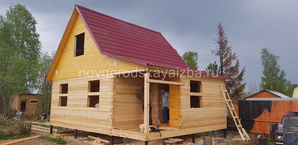 Дома из бруса под усадку