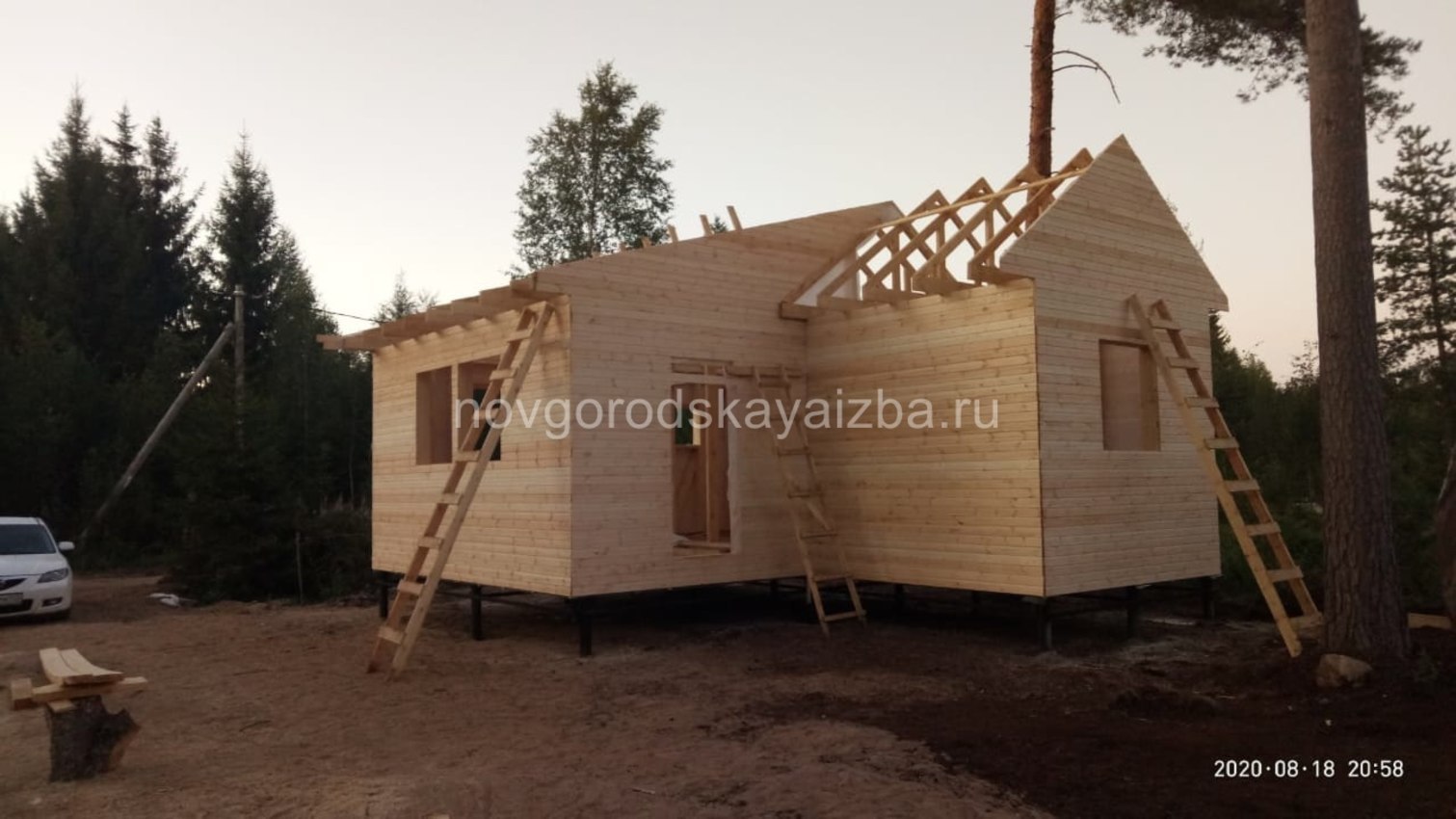 Процесс строительства каркасного дома