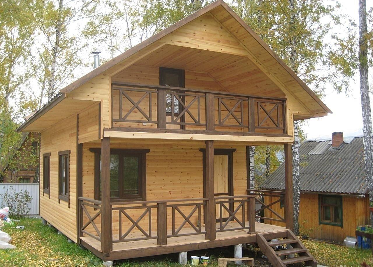 Каркасный дачный дом с мансардой
